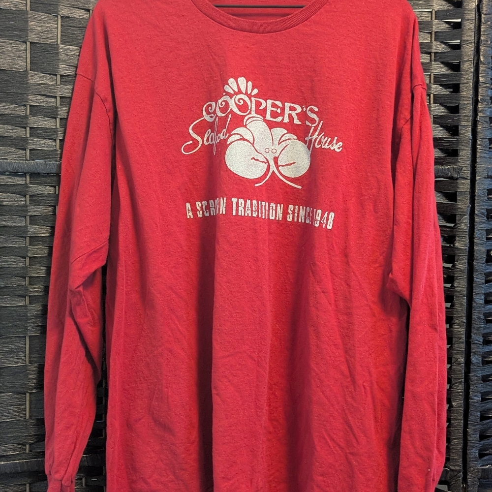 Scranton Coopers The Office Red LS Shirt Logo. Straight from actual restaurant